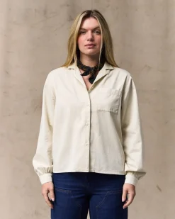 Women's Long Sleeve Twill Camp Shirt