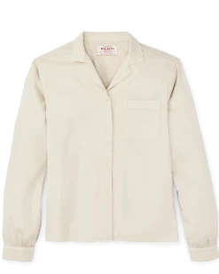 Women's Long Sleeve Twill Camp Shirt