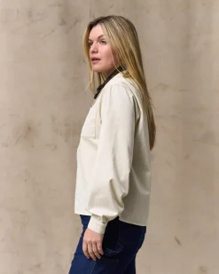 Women's Long Sleeve Twill Camp Shirt