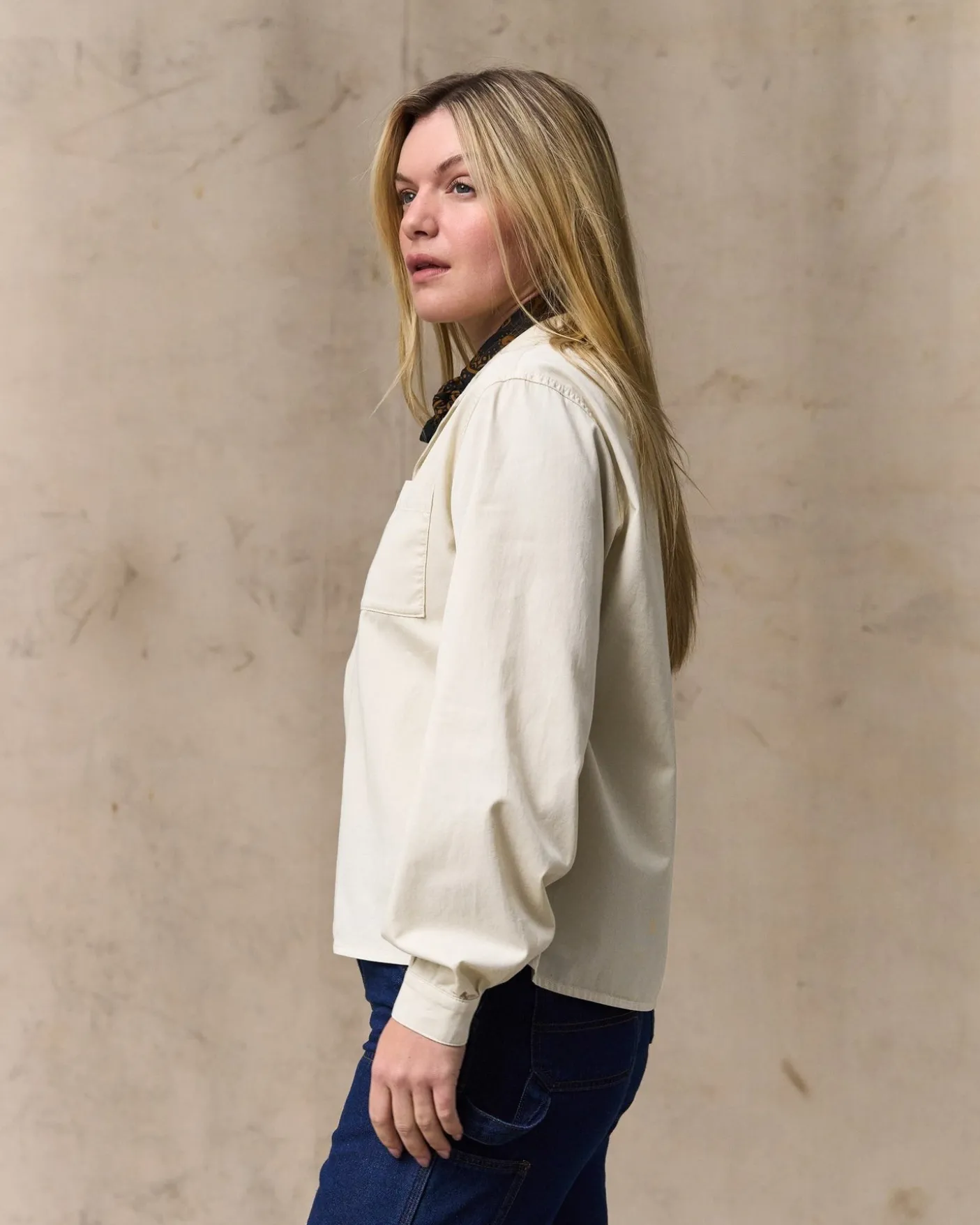 Women's Long Sleeve Twill Camp Shirt