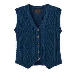 Women's Rustic Cable Knit Vest