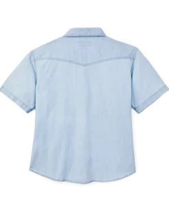 Women's Short Sleeve Chambray Western Shirt