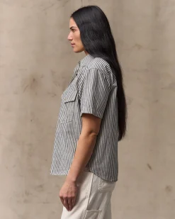 Women's Short Sleeve Chambray Western Shirt