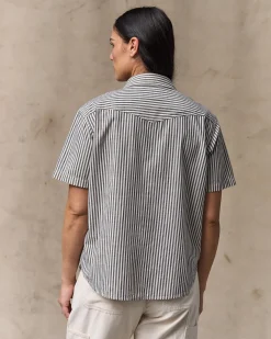Women's Short Sleeve Chambray Western Shirt