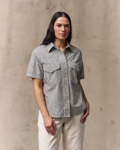 Women's Short Sleeve Chambray Western Shirt